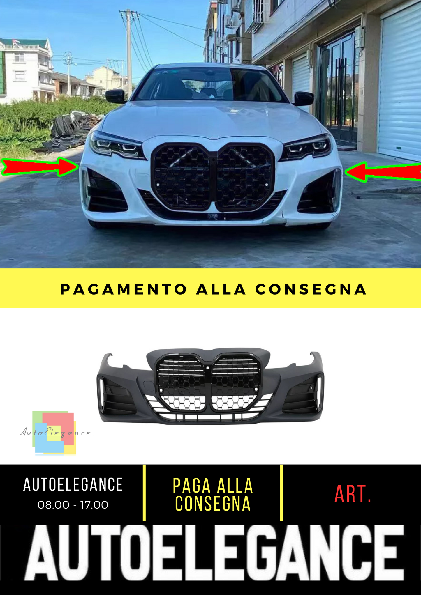 🔥Paraurti per BMW Serie 3 G20 Limo G21 Touring 2018-2022 M Look Griglia Nier🔥