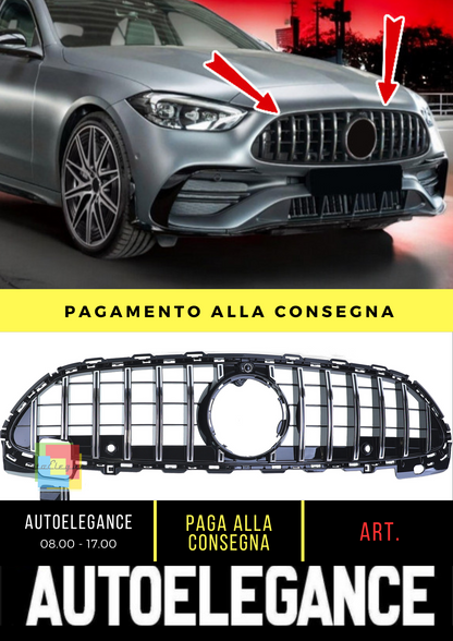 ⭐Griglia Sport Cromo Nero per Mercedes Classe C W206 S206 da 21⭐
