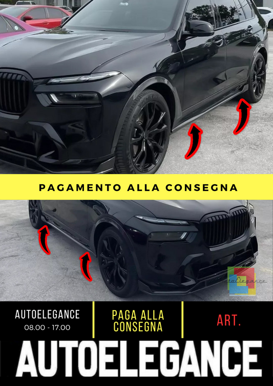 ⭐Minigonne laterale sportivo adatto per BMW X7 G07 nero lucido⭐
