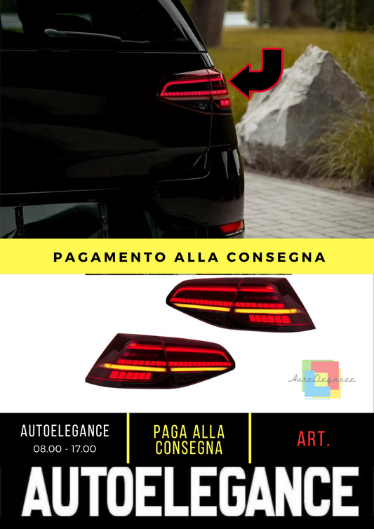 🔥Set luci posteriori dinamiche LED rosse luci di chiusura per VW Golf 7 AU🔥