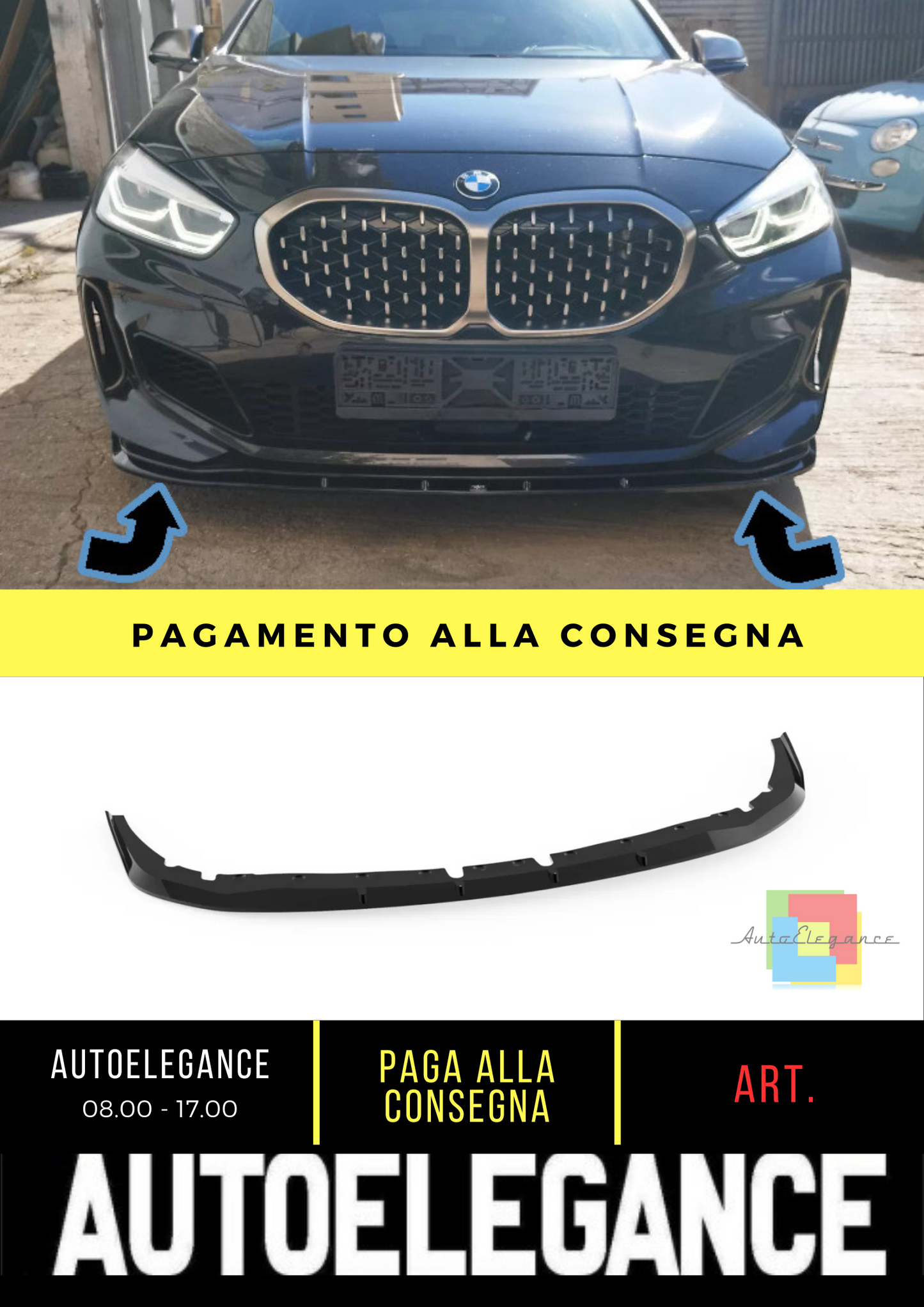 ❄️Splitter anteriore adatto per BMW SERIE 1 M135i F40❄️