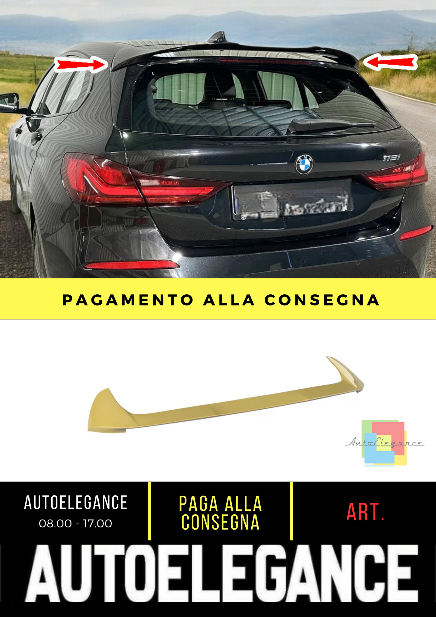 ❄️Spoiler Tetto Adatto Per BMW Serie 1 F40❄️