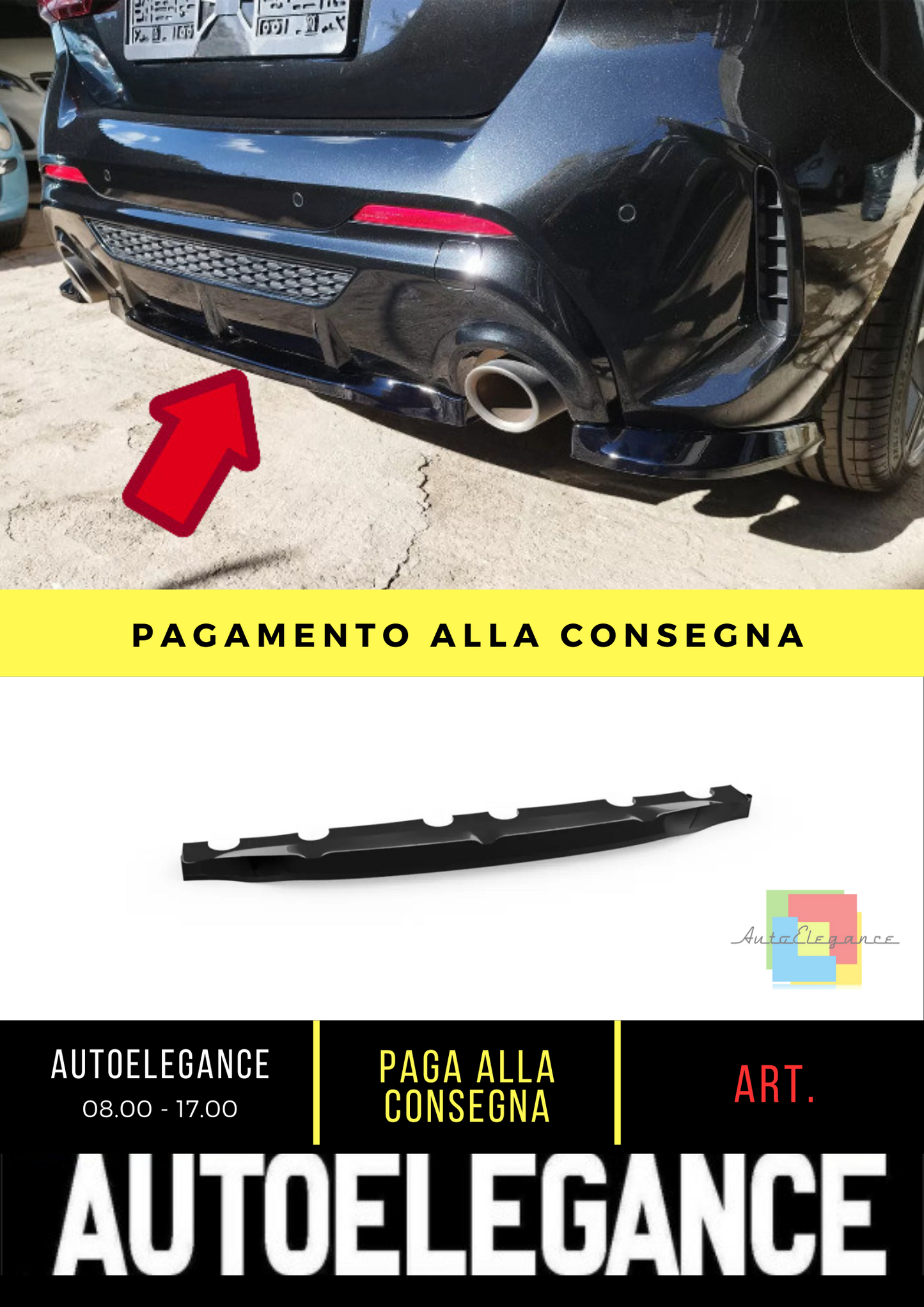 ❄️Splitter centrale posteriore adatto per BMW M135i F40❄️