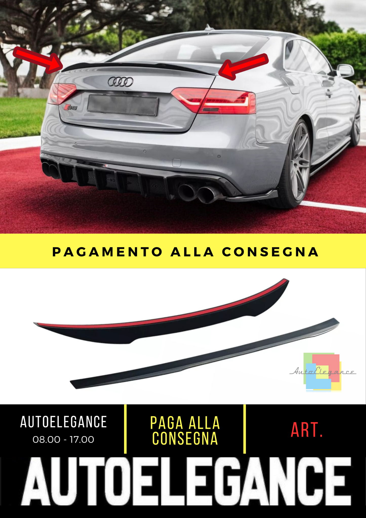 ⭐Spoiler Adatto Per Audi S5 / A5 / A5 S-Line 8T / 8T FL Coupe⭐