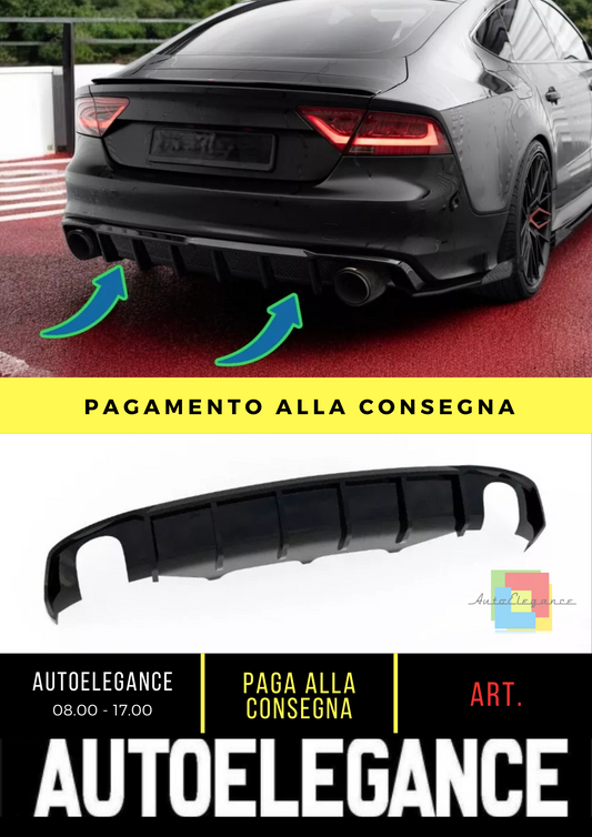 ⭐ Diffusore posteriore nero luci  adatti per Audi A7 S-Line C7t⭐