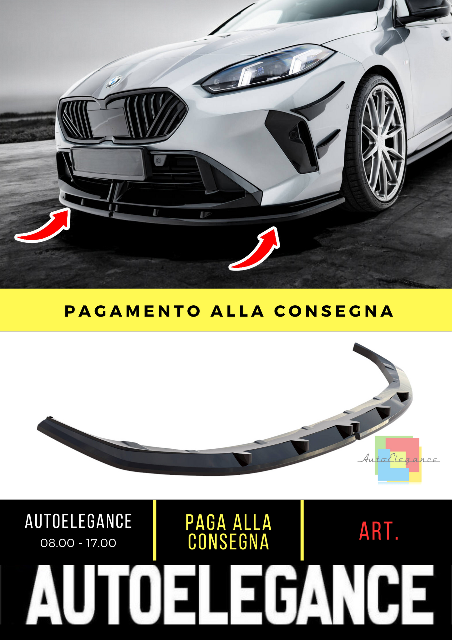 ⭐Front Splitter V.1 suitable for BMW M135i / 1 M-Pack F70⭐ 