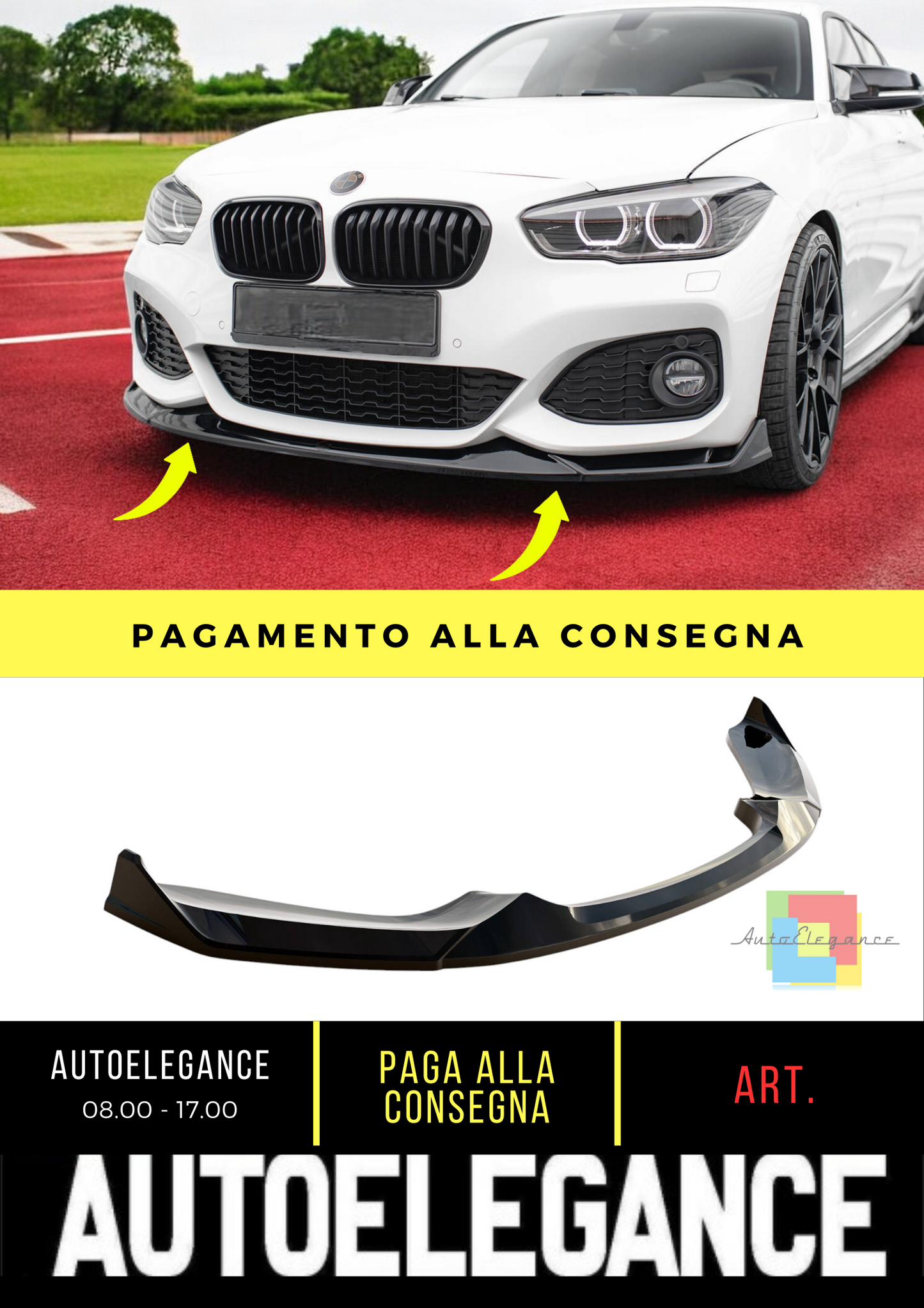 ⭐Front Splitter V.4 CSL Look suitable for BMW 1 M-Pack / M140i F20 Facelift⭐