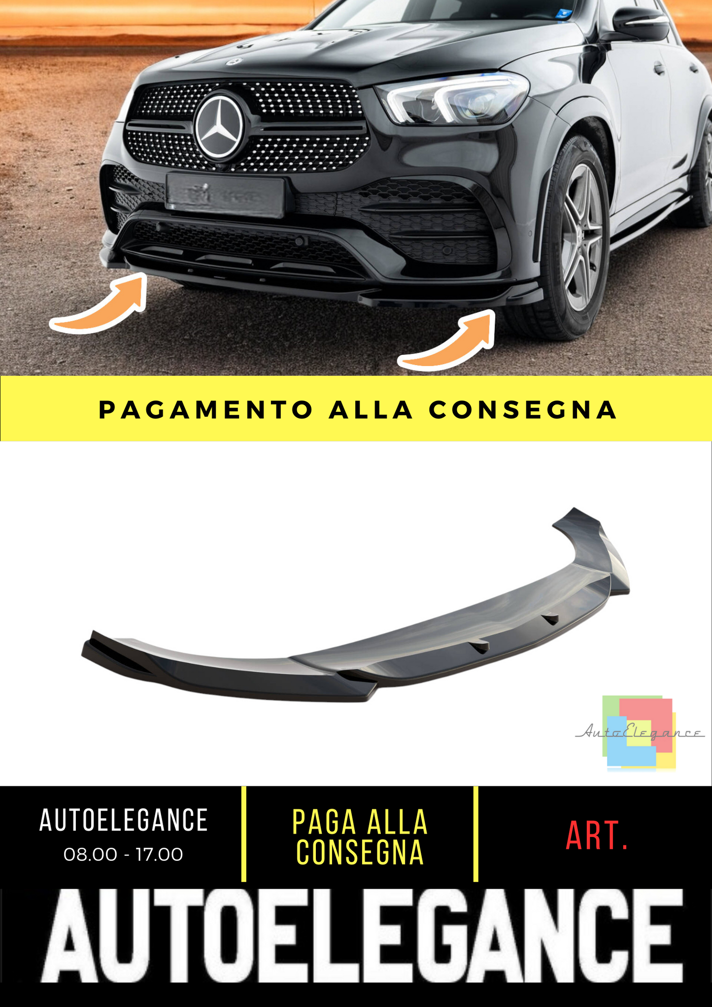 🔥Front splitter suitable for Mercedes-AMG / AMG-Line GLE SUV W167🔥