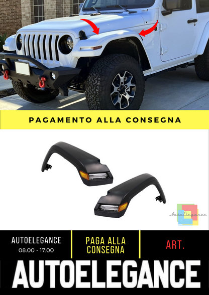 Parafanghi con luci di svolta sequenziali a LED DRL adatti per Jeep Wrangler
