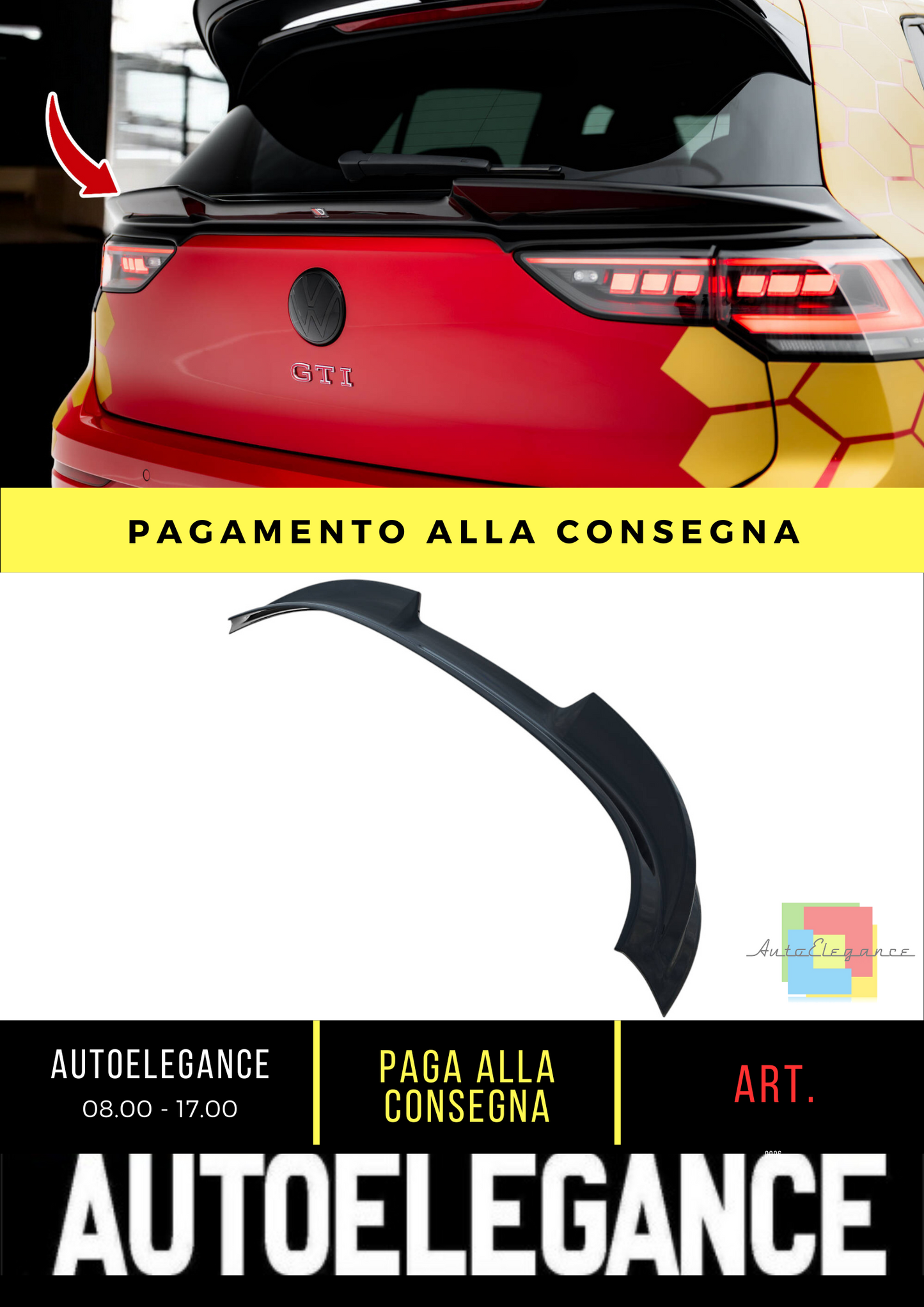 ⭐3D Lower Spoiler Cap Volkswagen Golf GTI/GTI Clubsport/R/R-Line/ Mk8 Fac⭐ 