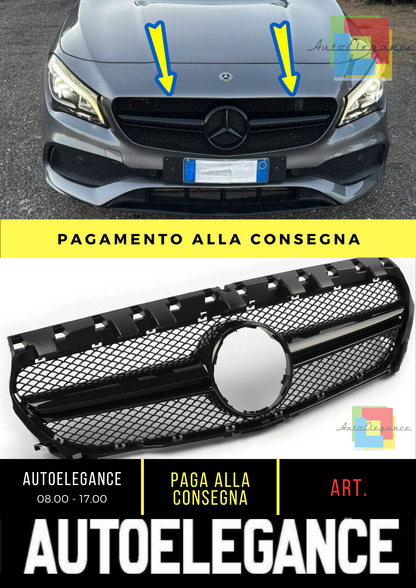 ✨MERCEDES CLA W117 2013 ONWARDS AMG FRONT GRILLE BLACK HONEYCOMB PROFILE✨ 