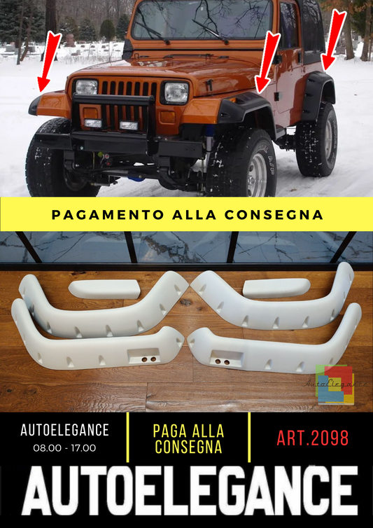💥2098 FENDERS FITS JEEP WRANGLER YJ 1987-1996 RAW💥