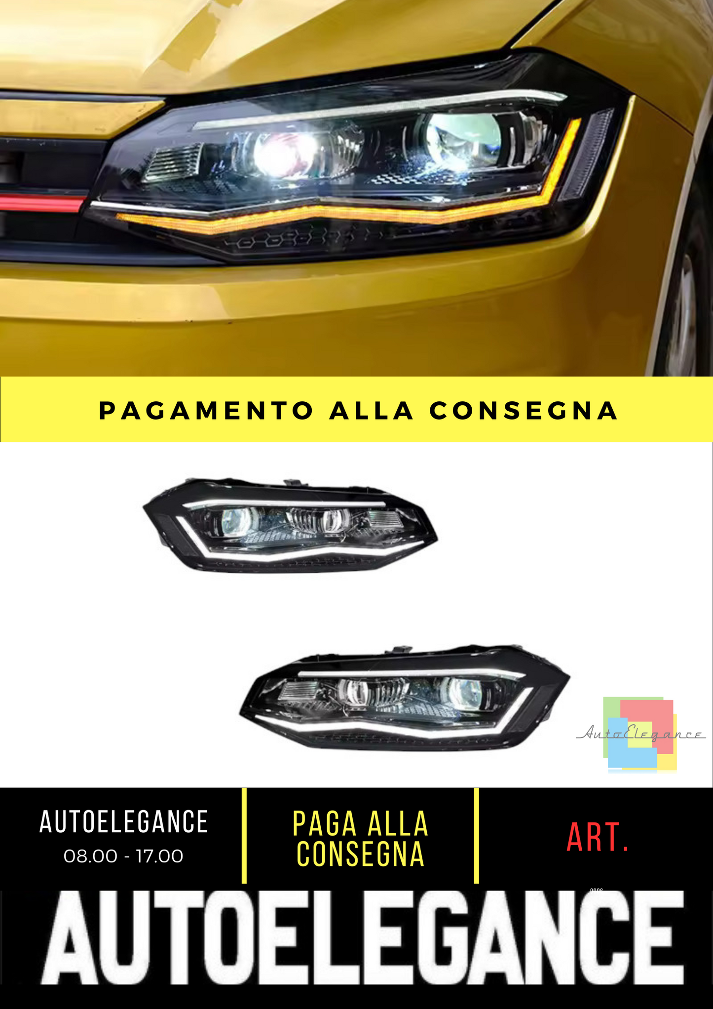 ✨Fari per Auto per Volkswagen VW POLO 2019-2023 LED Auto headlight Assembly Upg✨