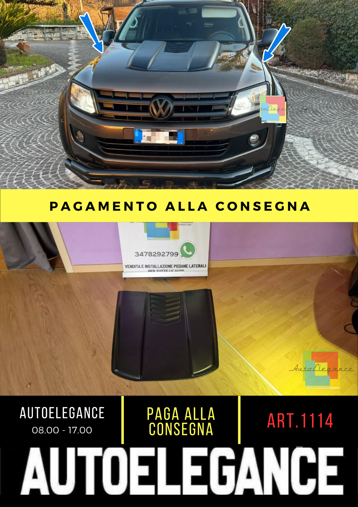 1114⭐PRESA ARIA COFANO ADATTA PER VW AMAROK 2010-2020⭐