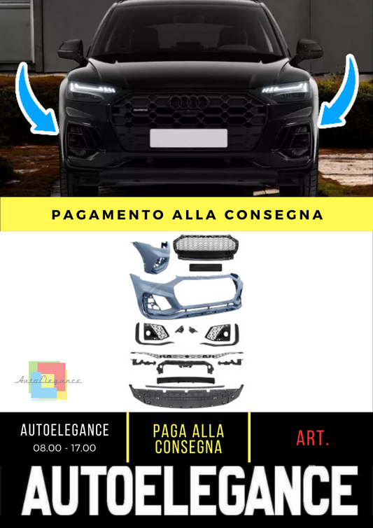💥PARAURTI ANTERIORI ADATTO PER AUDI Q5 sportivo nero lucido plastic💥