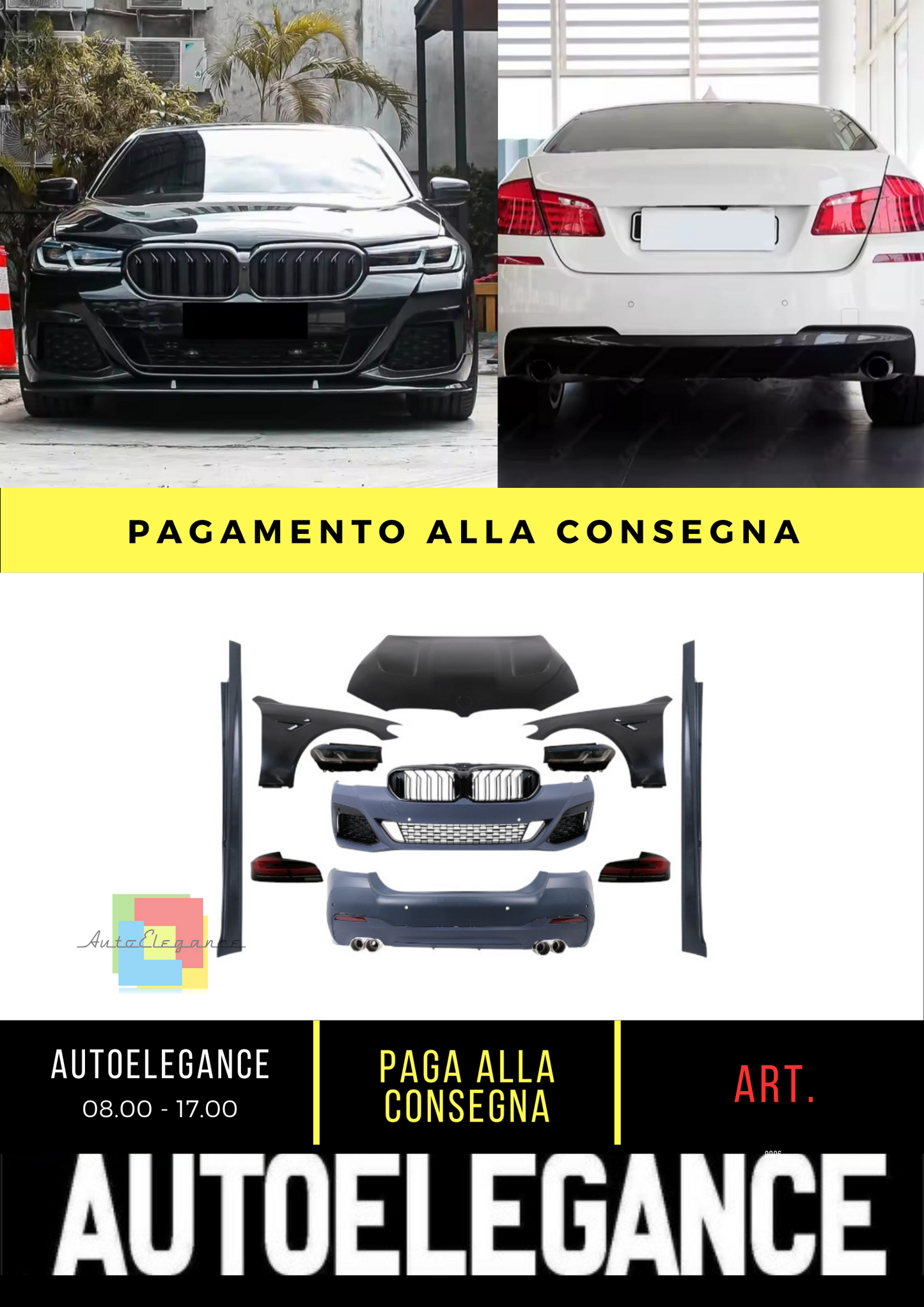 ⭐BODYKIT SUITABLE FOR BMW 5 Series F10 (2010-2017) Conversion to G30 LCI Design⭐ 