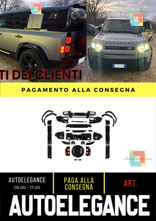 🔥BODYKIT SUITABLE FOR Land Rover Defender SUV L663 (from 19 onwards) Piano BlacK🔥