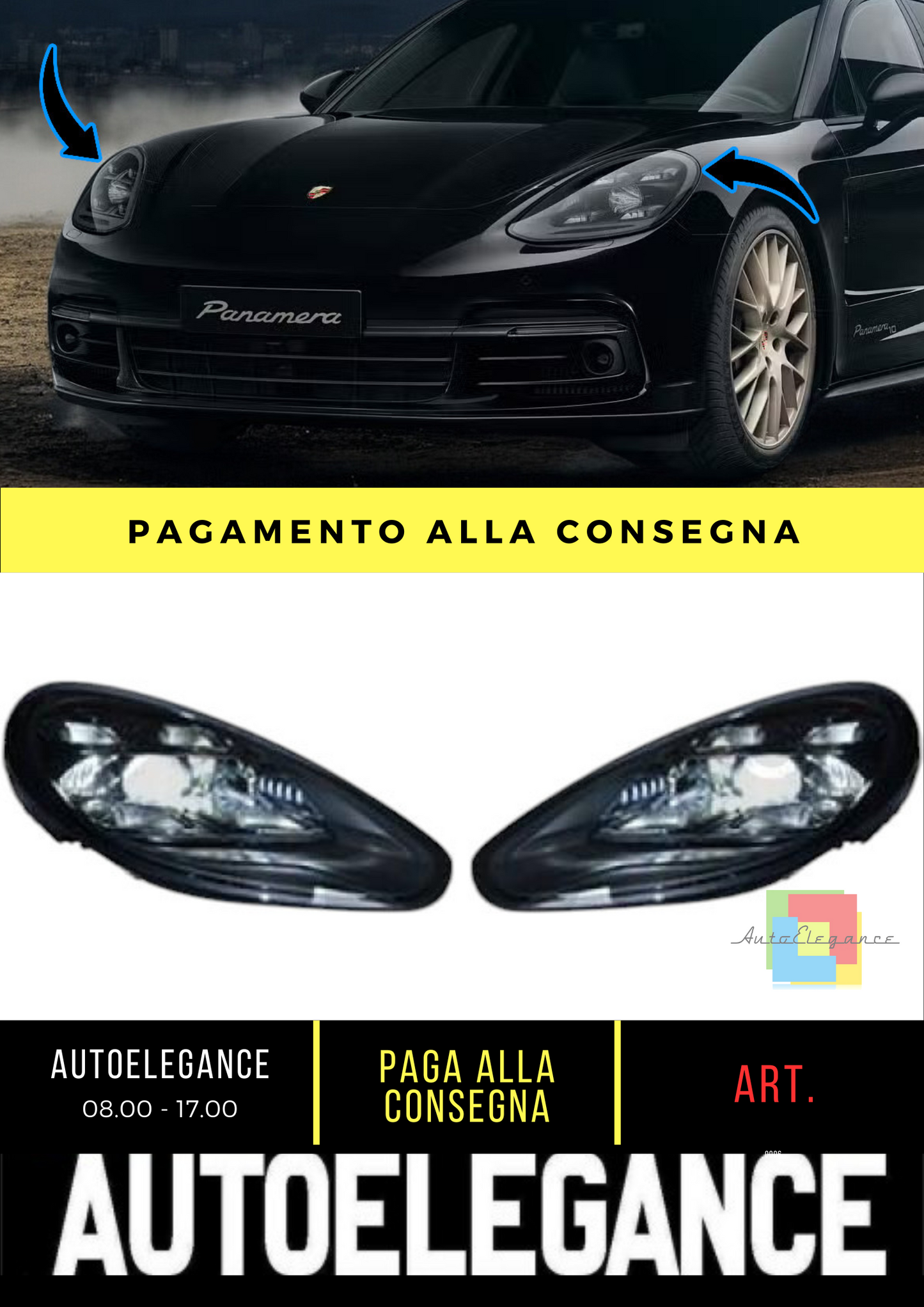 ⭐HEADLIGHT SET SUITABLE FOR PORSCHE PANAMERA 10-13 MATRIX-OPTIK⭐ 