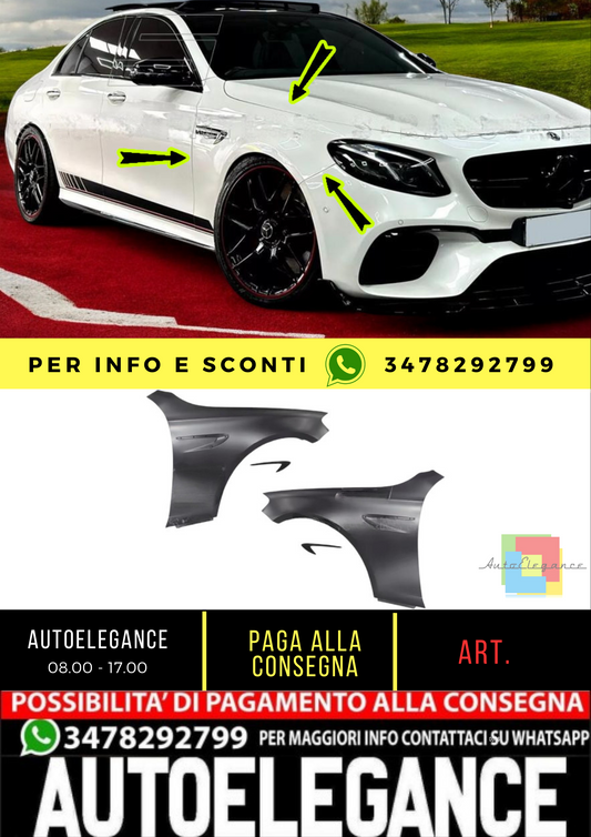 ✨Set of steel front fenders E63 AMG Look for Mercedes E-Class (W213) Ber✨