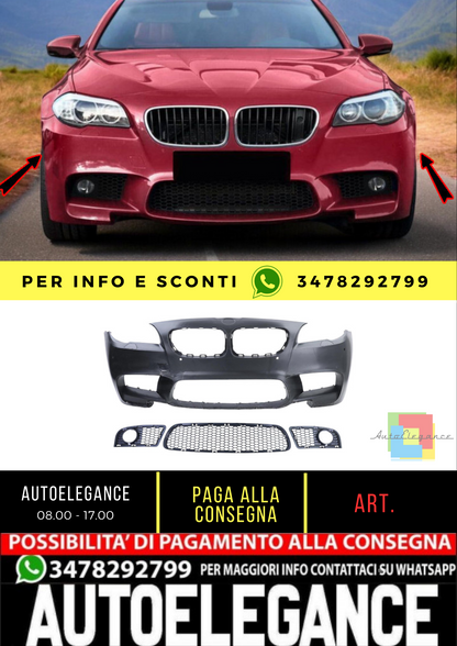 ⭐Paraurti anteriore M5 Look con SRA per Bmw 5 (F10) Berlina Touring (2009-2013)⭐
