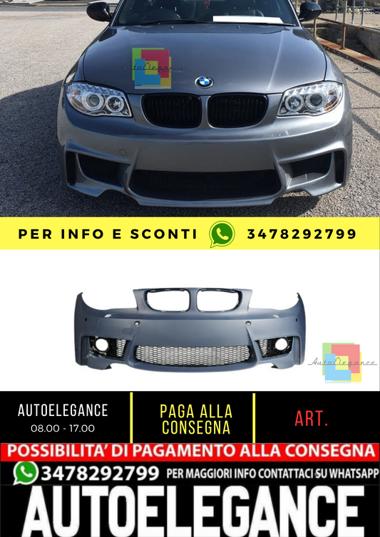 ❄️Sport front bumper 1M Look with SRA for Bmw 1 E81, E82, E87, E88 ❄️ 