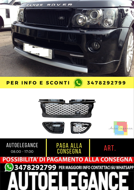 ✨Front Grille for Range Rover Sport L320 05-09 Autobiography Look Black✨