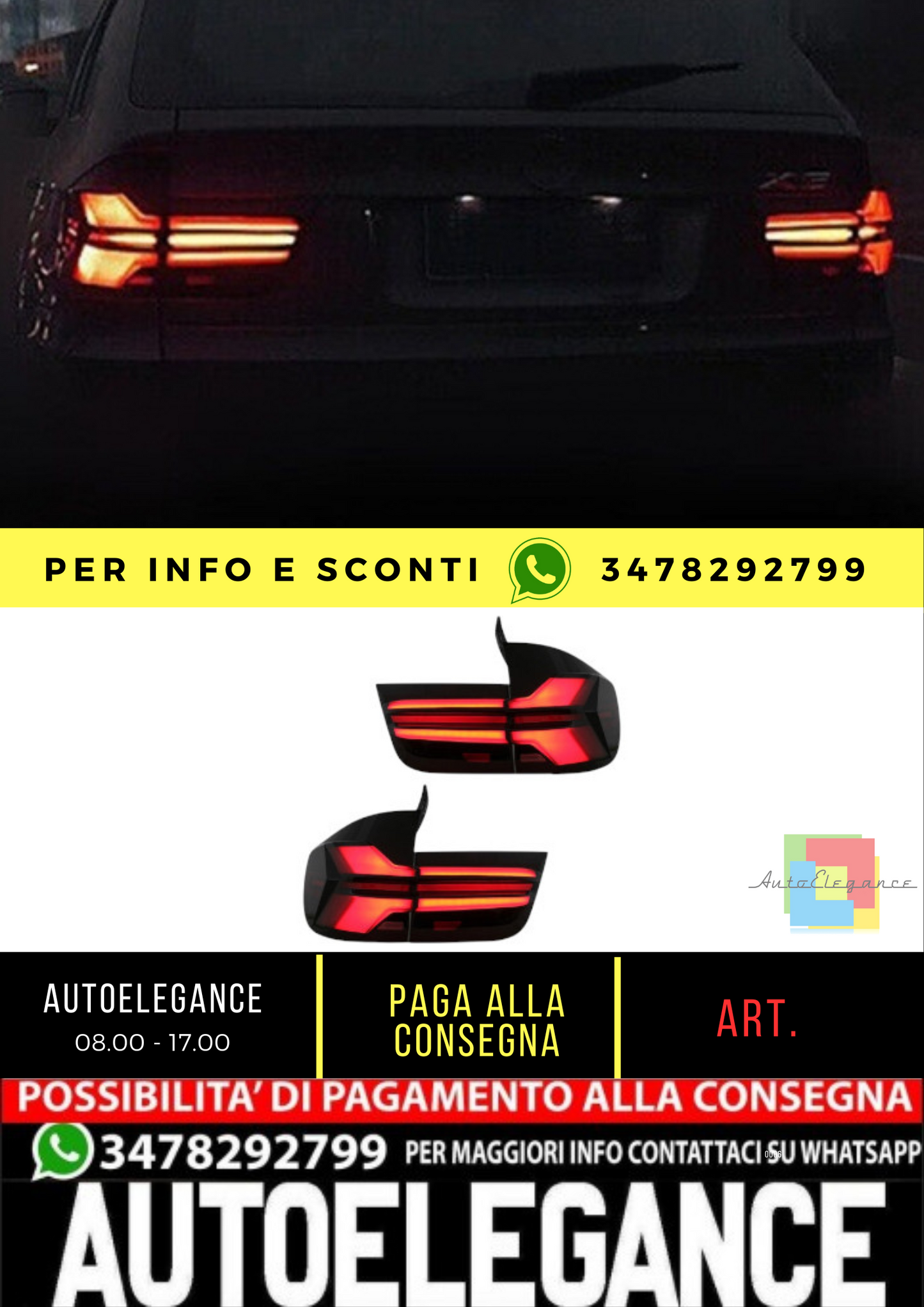 ⭐LED Rear Lights Fit For BMW X5 E70 (2007-2013) Upgrade ⭐ 