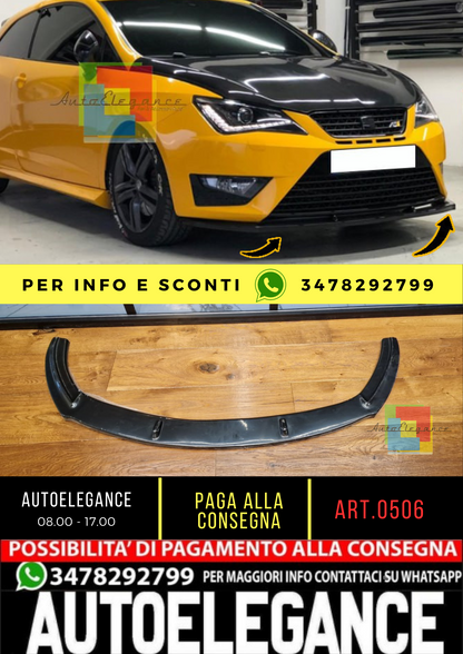 ⭐ 0506 SPLITTER SUITABLE FOR SEAT IBIZA 6J 2008-2017 GLOSSY BLACK⭐ 