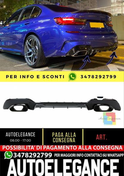 ⭐Rear bumper with exhaust tips suitable for BMW 3 Series G20 G28 ⭐ 