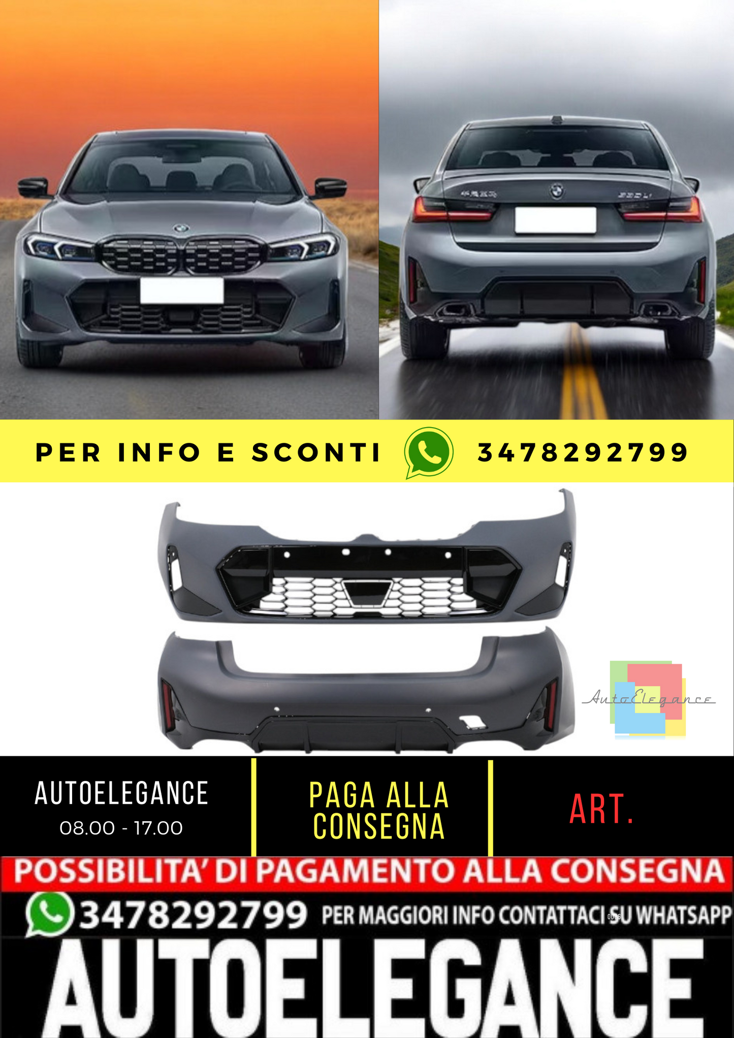 ⭐BODYKIT SUITABLE FOR BMW 3 Series Sedan G20 LCI (2023-) M-Tech Design ⭐ 