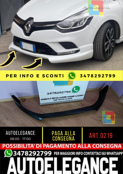 🔥0219 RENAULT CLIO 4 IV 2016-2019 UNDER FRONT BUMPER SPOILER LIP ABS🔥 