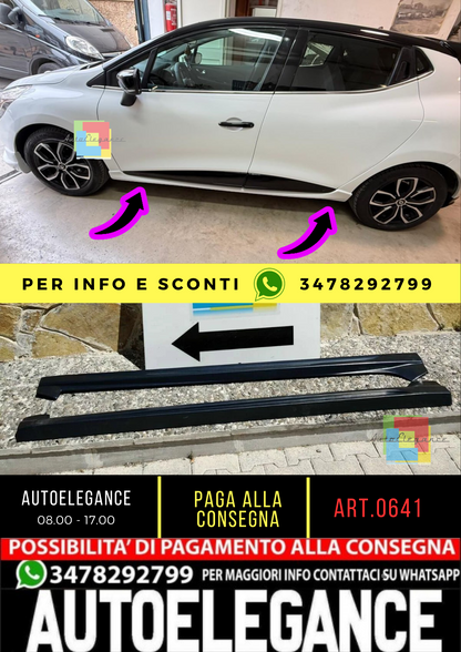 0641⭐RENAULT CLIO 5 V 2019+ SPOILER SIDE SKIRTS SPORTY LOOK RS⭐ 