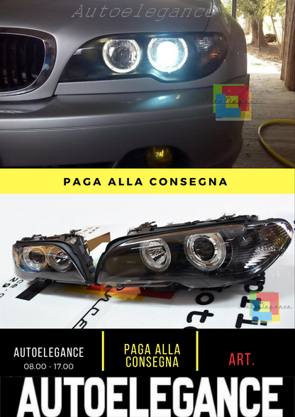 ⭐Pair of white led angel eyes headlights suitable for BMW E46 coupe 03-06⭐