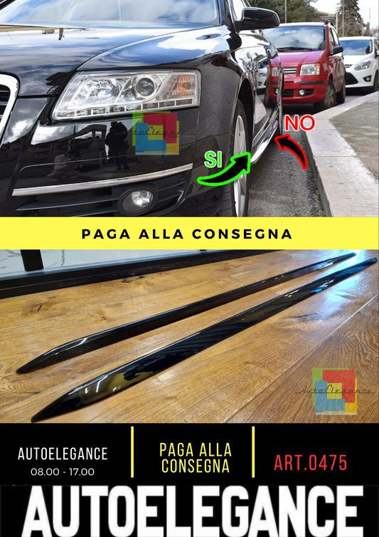 0475🔥Coppia minigonne laterali sline Adatto Per Audi A6 4F🔥
