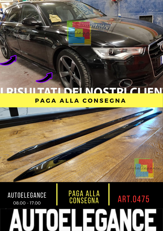 0475🔥Coppia minigonne laterali sline Adatto Per Audi A6 4G🔥
