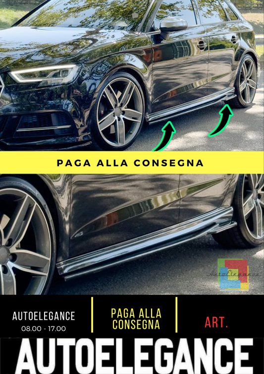 🔥Sotto minigonne nero lucido Audi A3 S3 8V SB 12-19-Skirt Skirt Extension Lip🔥