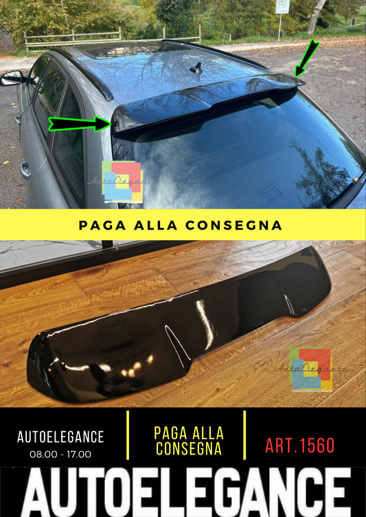 1560 SPOILER TETTO ADATTO PER AUDI A4 B8 RS4 2007-2016 NERO LUCIDO