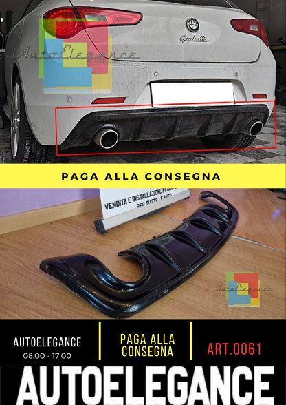 0061⭐DIFFUSORE ADATTO PER ALFA ROMEO GIULIETTA NERO LUCIDO ⭐