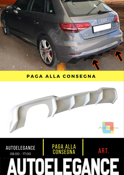 🔥REAR BUMPER / DIFFUSER AUDI A3 8V S-LINE restyling 2016-2020🔥