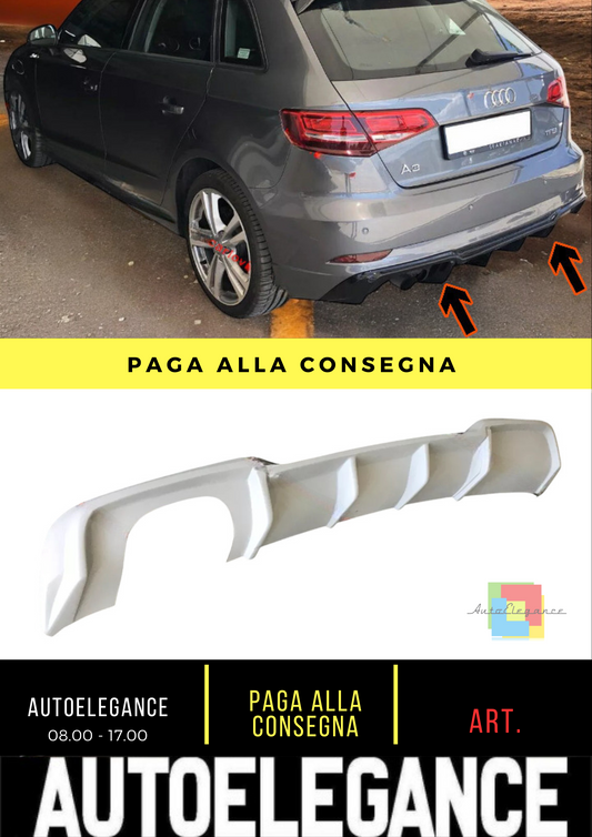 🔥REAR BUMPER / DIFFUSER AUDI A3 8V S-LINE restyling 2016-2020🔥