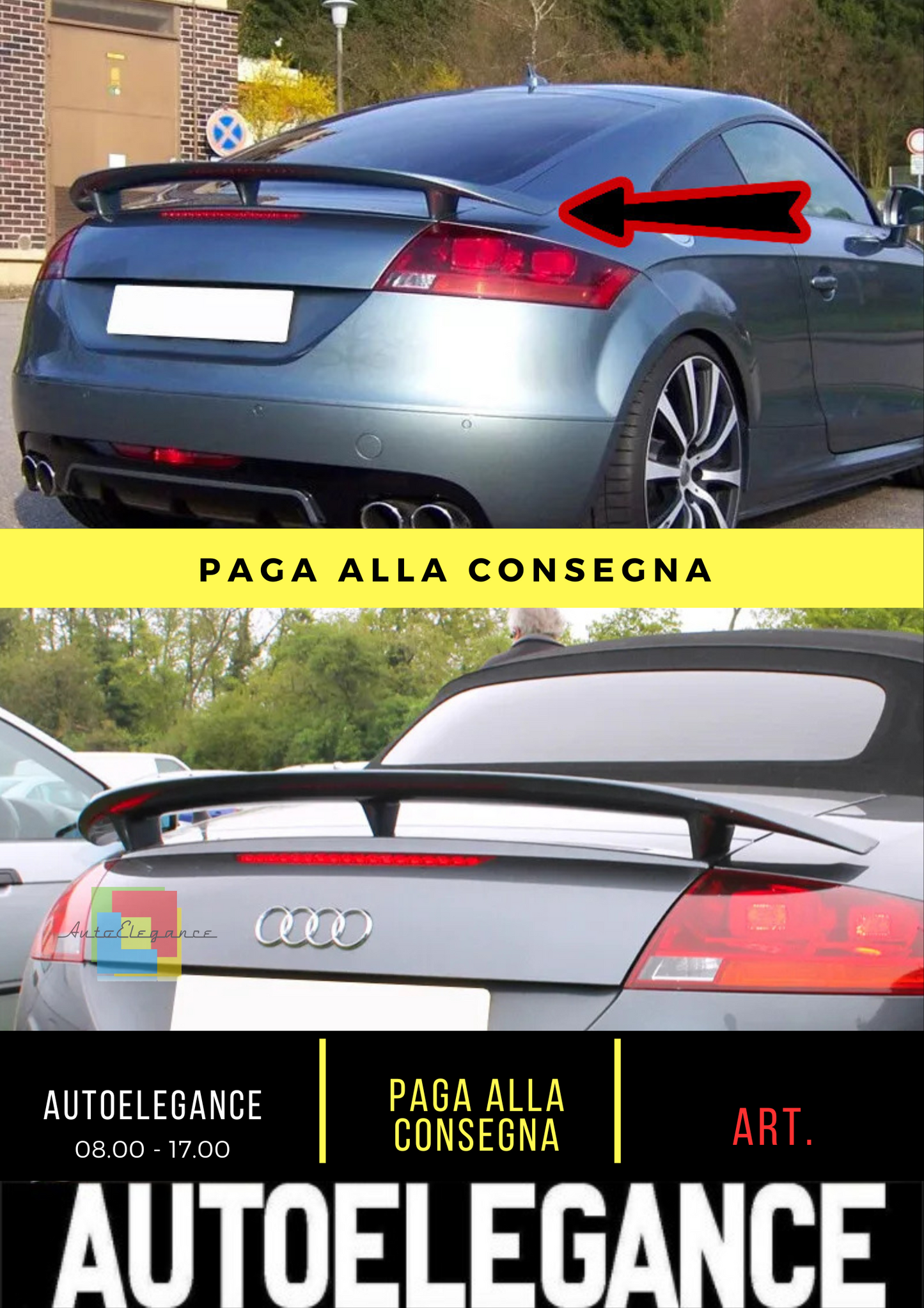 🔥REAR WING SPOILER SUITABLE FOR AUDI TT 8J COUPE / ROADSTER 06-14🔥