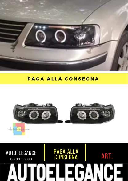 ⭐Headlight set 91-94 CLEAR GLASS/CHROME Suitable for Audi 80 Lim/Avant (B4) ⭐