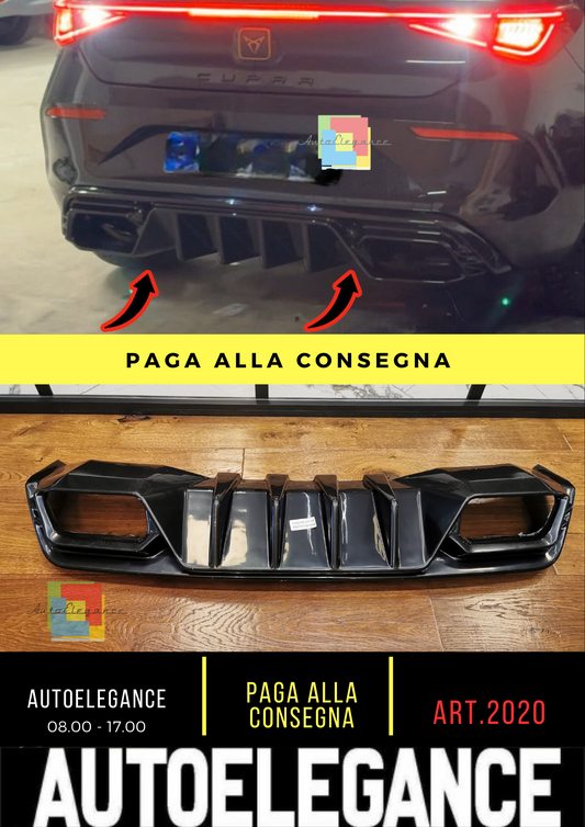 🔥2020 DIFFUSORE ADATTO PER CUPRA LEON 2020+ NERO LUCIDO🔥