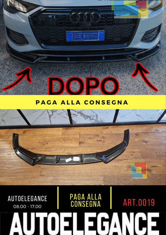 💥0019 SPLITTER SUITABLE FOR AUDI A6 C8 A6 C8 2018+ RS6 GLOSSY BLACK💥