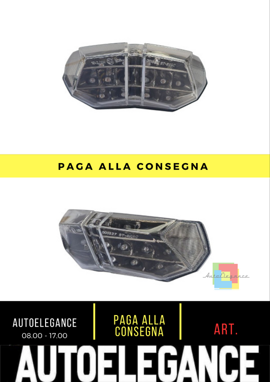 ⭐Fanale posteriore a LED per moto in vetro trasparente per Ducati Streetfighter⭐