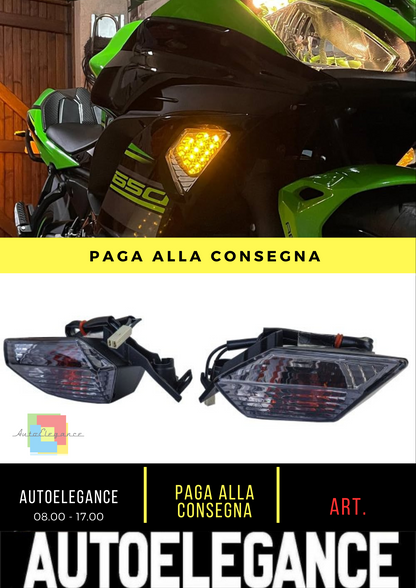 Set di indicatori di direzione anteriori per moto Smoke per Kawasaki ZX-10R