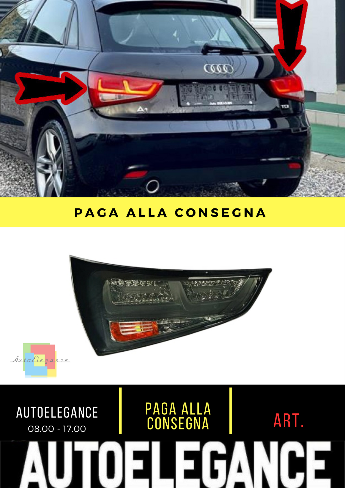 ⭐Combination Rearlight Set 10-18 LED Suitable For Audi A1 10-18 ⭐
