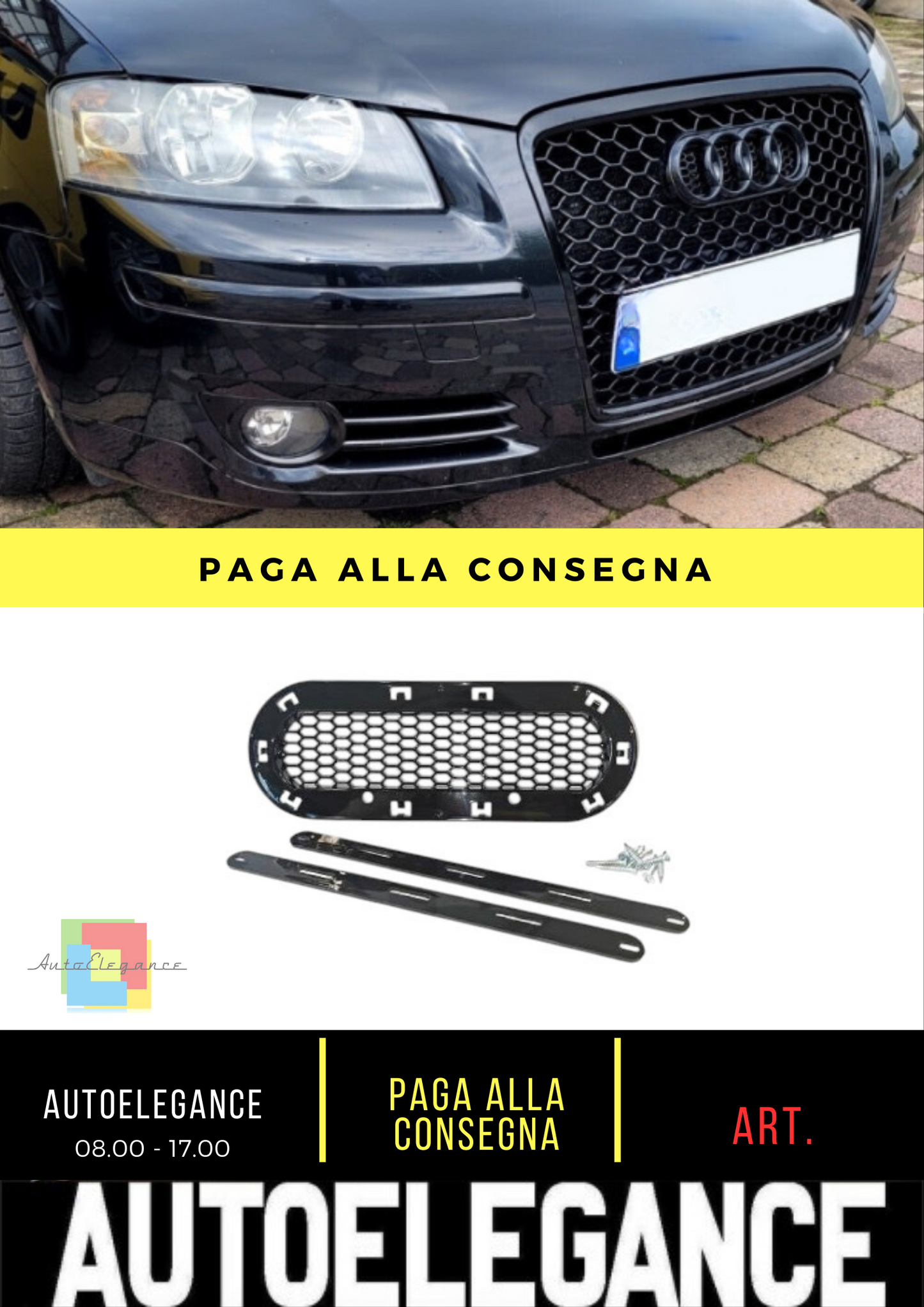 ⭐Cover, radiator grille Adatto Per Audi A1, A3, A4, A5, A6 ⭐