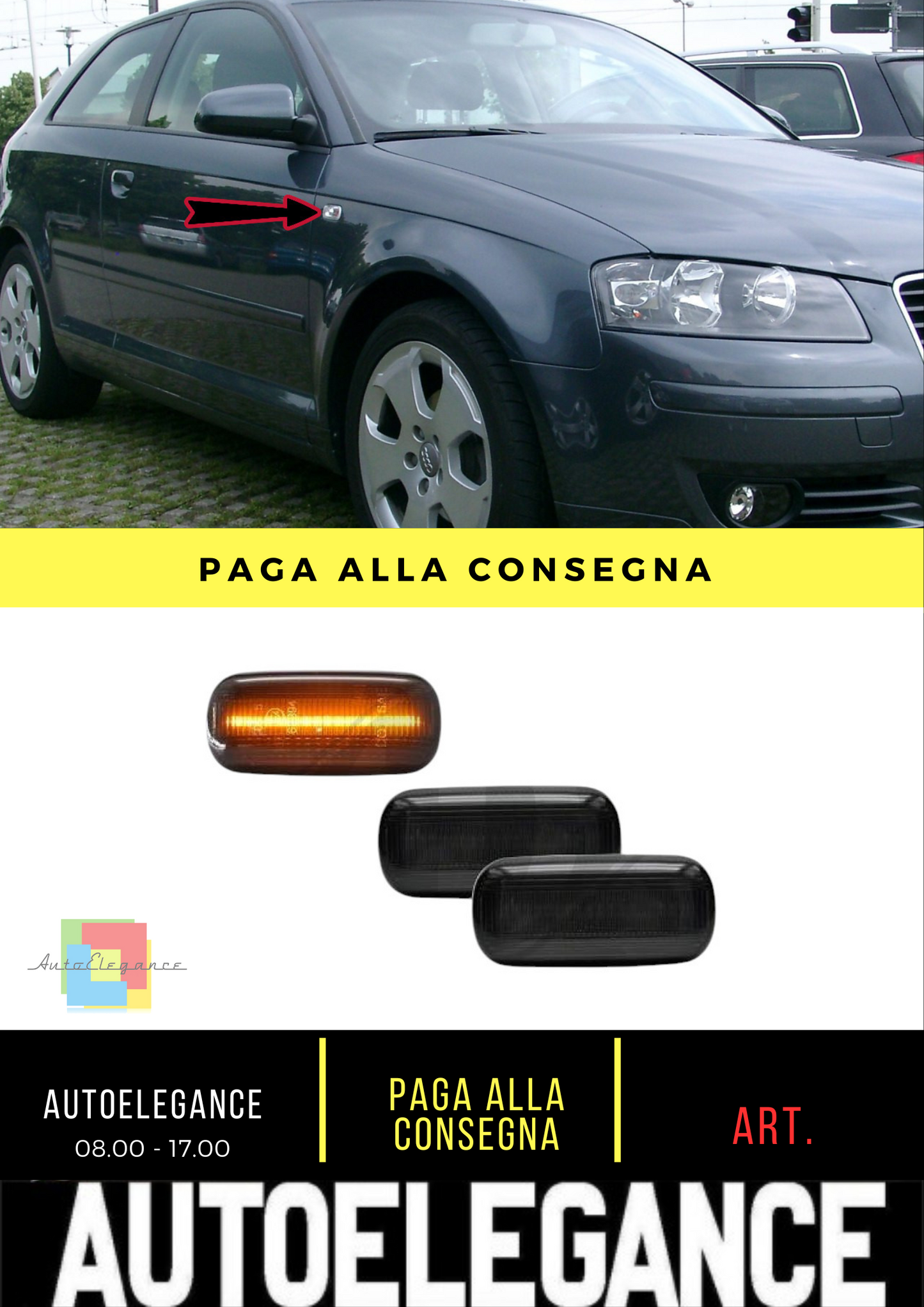 ⭐LED SIDE LIGHTS SET SUITABLE FOR Audi A3 8P⭐