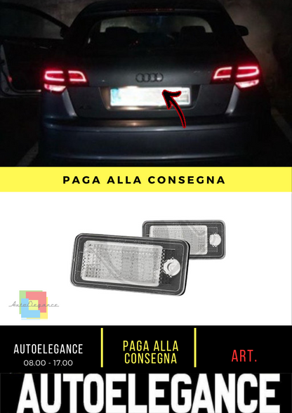 ⭐LED License Plate Light Suitable For Audi A3 Type E Controlled⭐